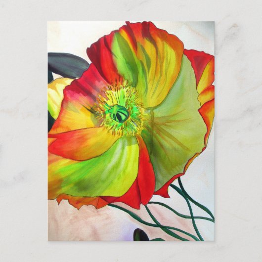 Poppy Art macro-papaver Briefkaart (Voorkant)