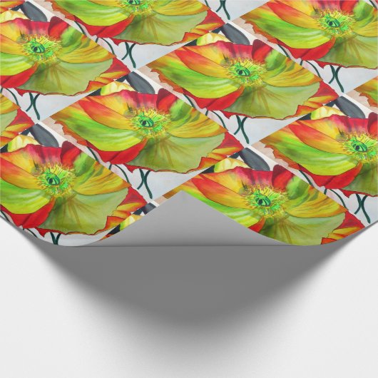 Poppy Art macro-papaver Cadeaupapier (Hoek)
