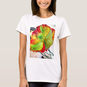 Poppy Art macro-papaver T-shirt