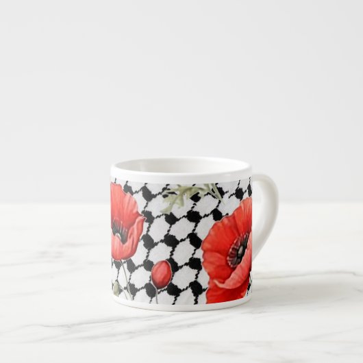 Poppy avec le Palestinien Hattah Expresso Mug (Devant droit)