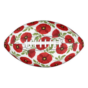 Poppy bloeiende vrolijke zomerbloemen american football