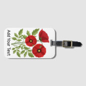 Poppy bloeiende vrolijke zomerbloemen bagagelabel (Voorkant (horizontaal))
