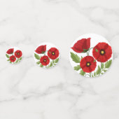 Poppy bloeiende vrolijke zomerbloemen confetti (Voorkanten)