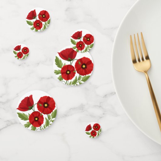 Poppy bloeiende vrolijke zomerbloemen confetti (Groep)