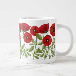 Poppy bloeiende vrolijke zomerbloemen extra grote beker