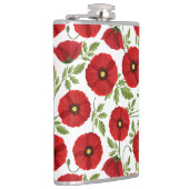 Poppy bloeiende vrolijke zomerbloemen heupfles (Rechts)