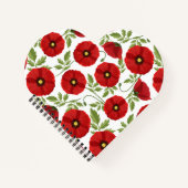Poppy bloeiende vrolijke zomerbloemen notitieboek (Voorkant)