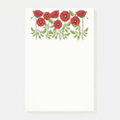 Poppy bloeiende vrolijke zomerbloemen post-it® notes (Voorkant)