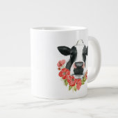 Poppy Boerderij - Koe met bloemen Extra Grote Beker (Voorkant rechts)