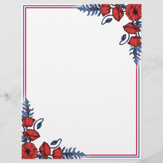Poppy Bouquet Letterhead (Voorkant)