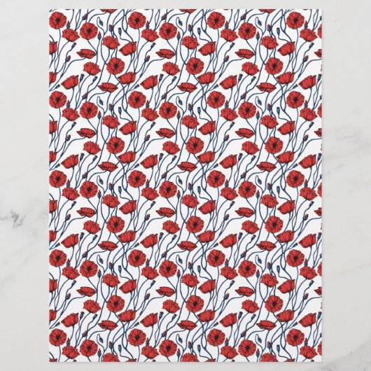 Poppy Bouquet Letterhead (Achterkant)