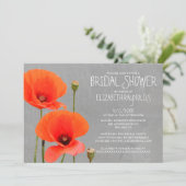 Poppy Bridal Shower Invitations Kaart (Staand voorkant)