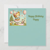 POPPY ~ Carte d'anniversaire ~ Ours en peluche ~ C (Dos)