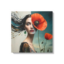 Poppy collage portret