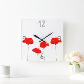 POPPY Collectie 04 wandklok Vierkante Klok (Huis)