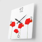 POPPY Collectie 04 wandklok Vierkante Klok (Hoek)