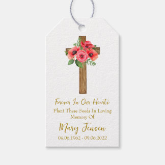 Poppy Cross Memorial Funeral Seed Packet  Cadeaulabel