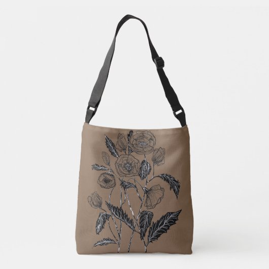 Poppy Crossbody of Canvas tas - aangepaste kleuren (Achterkant)