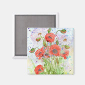'Poppy Crowd' magneet (Voorkant / Achterkant)