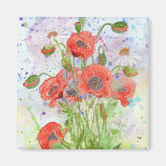 'Poppy Crowd' magneet (Voorkant)