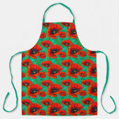 Poppy dag rode bloem herinnering bloemenherdenking schort (Voorkant)