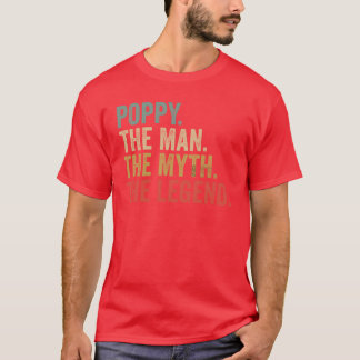 poppy de man de de legende retro vadersdag gir t-shirt