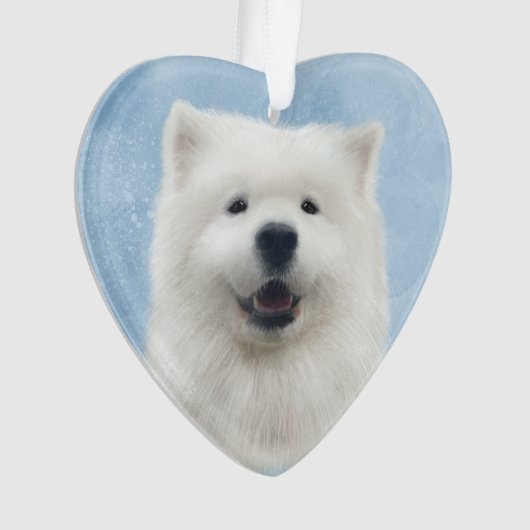 Poppy de samojeed ornament (voorkant)