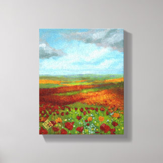 Poppy Dreams - Wrapped Giclee Canvas Afdruk