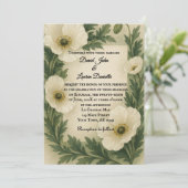 Poppy Drift foto bruiloft uitnodiging (Staand voorkant)