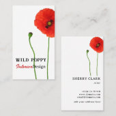 Poppy eenvoud visitekaartje (Voorkant / Achterkant)