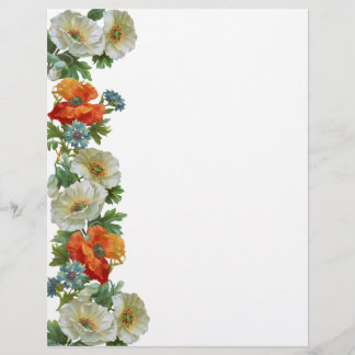 Poppy en korenbloemen Bloemen Art Letterhead