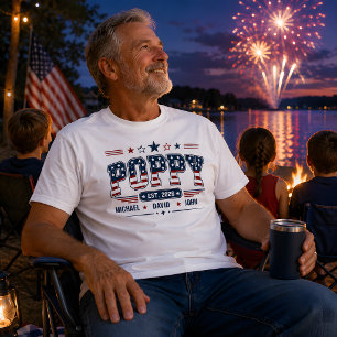 Poppy Est 2026 USA Patriottische Vlag Aangepaste K T-shirt