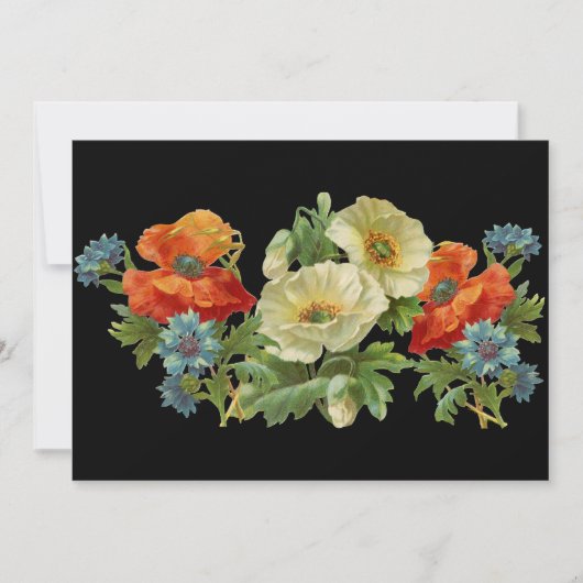 Poppy et Cornflowers Invitations florales personna (Devant)
