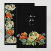 Poppy et Cornflowers Invitations florales personna (Devant / Derrière)