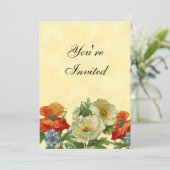 Poppy et Cornflowers Invitations florales personna (Debout devant)