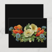 Poppy et Cornflowers Invitations florales personna (Devant / Derrière)