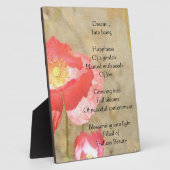 Poppy Expressions Happiness Foto Plaque Fotoplaat (Zijkant)