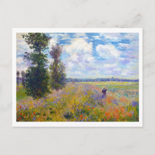 Poppy Field, Argenteuil, 1875 Claude Monet Briefkaart