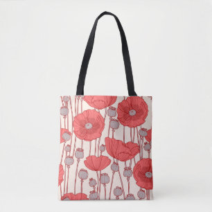 Poppy Field Dance: Naadloze Floral Rhapsody Draagtas