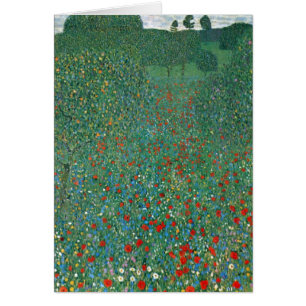 Poppy Field door Gustav Klimt, Art Nouveau