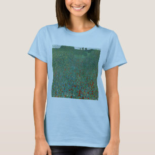 Poppy Field door Gustav Klimt, Art Nouveau T-shirt
