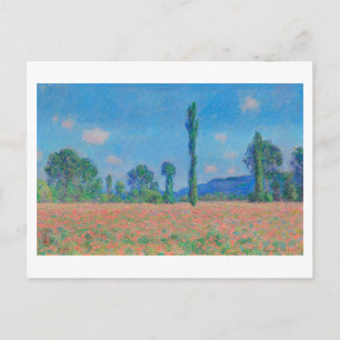 "POPPY FIELD, GIVERNY" 1890-91 CLAUDE MONET BRIEFKAART