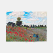 Poppy Field, Monet Fleece Deken (Voorkant (Horizontaal))