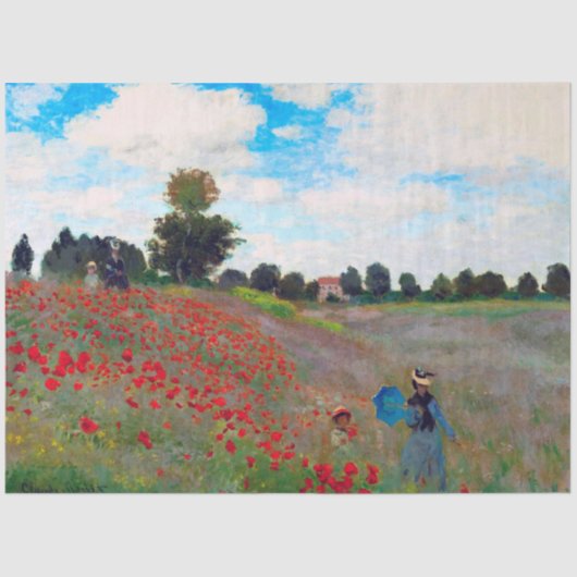 Poppy Field, Monet Tissuepapier (Voorkant)