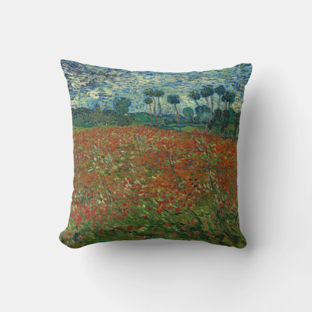 Poppy Field van Vincent Van Gogh Kussen (Voorkant)