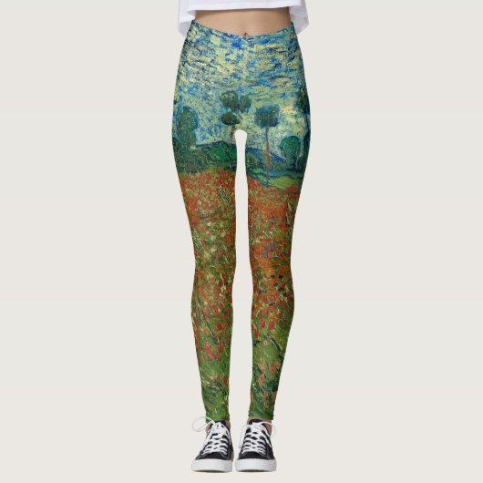 Poppy Field - Vincent van Gogh Leggings (Voorkant)