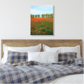 Poppy Fields Giclee Canvas Afdruk (Insitu (Slaapkamer))
