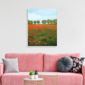 Poppy Fields Giclee Canvas Afdruk (Insitu (Woonkamer))
