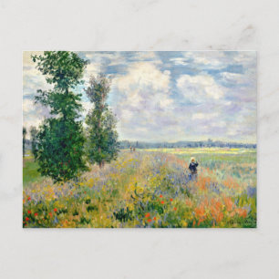 Poppy Fields nabij Argenteuil door Claude Monet Briefkaart