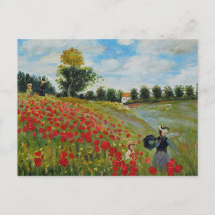 Poppy Fields nabij Argenteuil door Monet Briefkaar Briefkaart